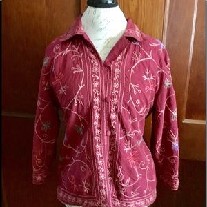 Studio West embroidered  blouse